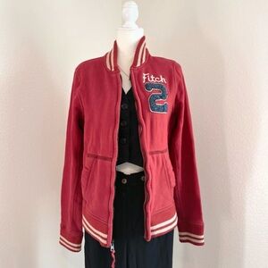 Abercrombie & Fitch Red Varsity Jacket